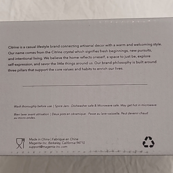 Citrine Spice Jars (set of 2) by Magenta - Picture 6 of 6